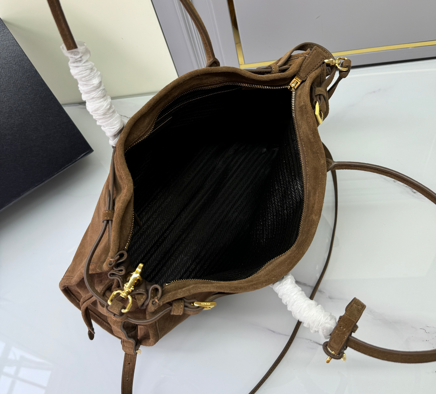 Prada Bonnie large leather handbag