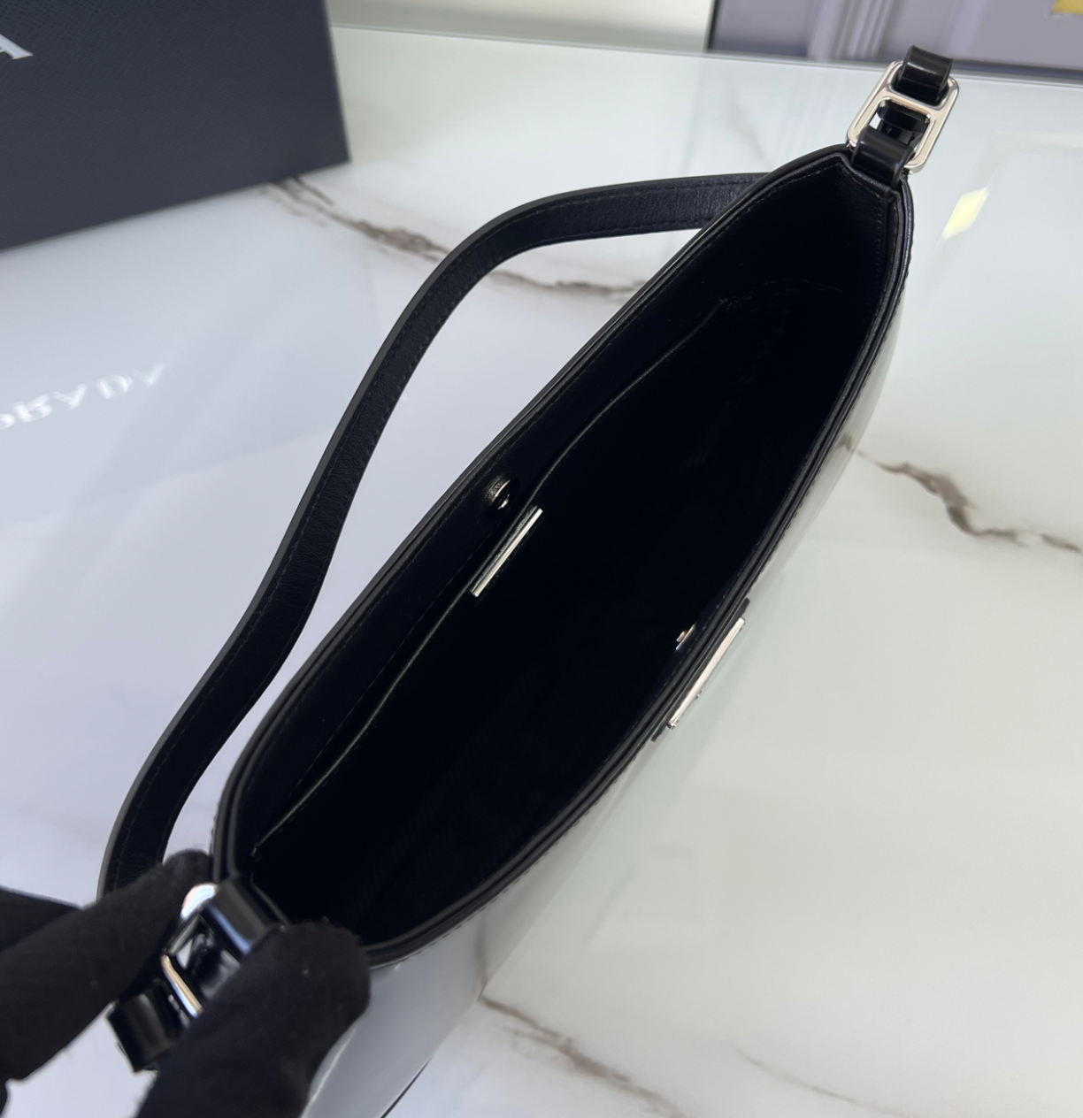Prada Cleo Brushed Leather Shoulder Bag