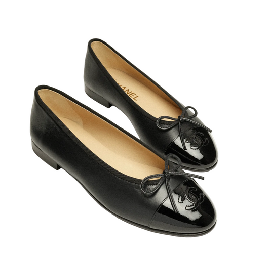 Chanel Ballerina Flats in Beige and Black