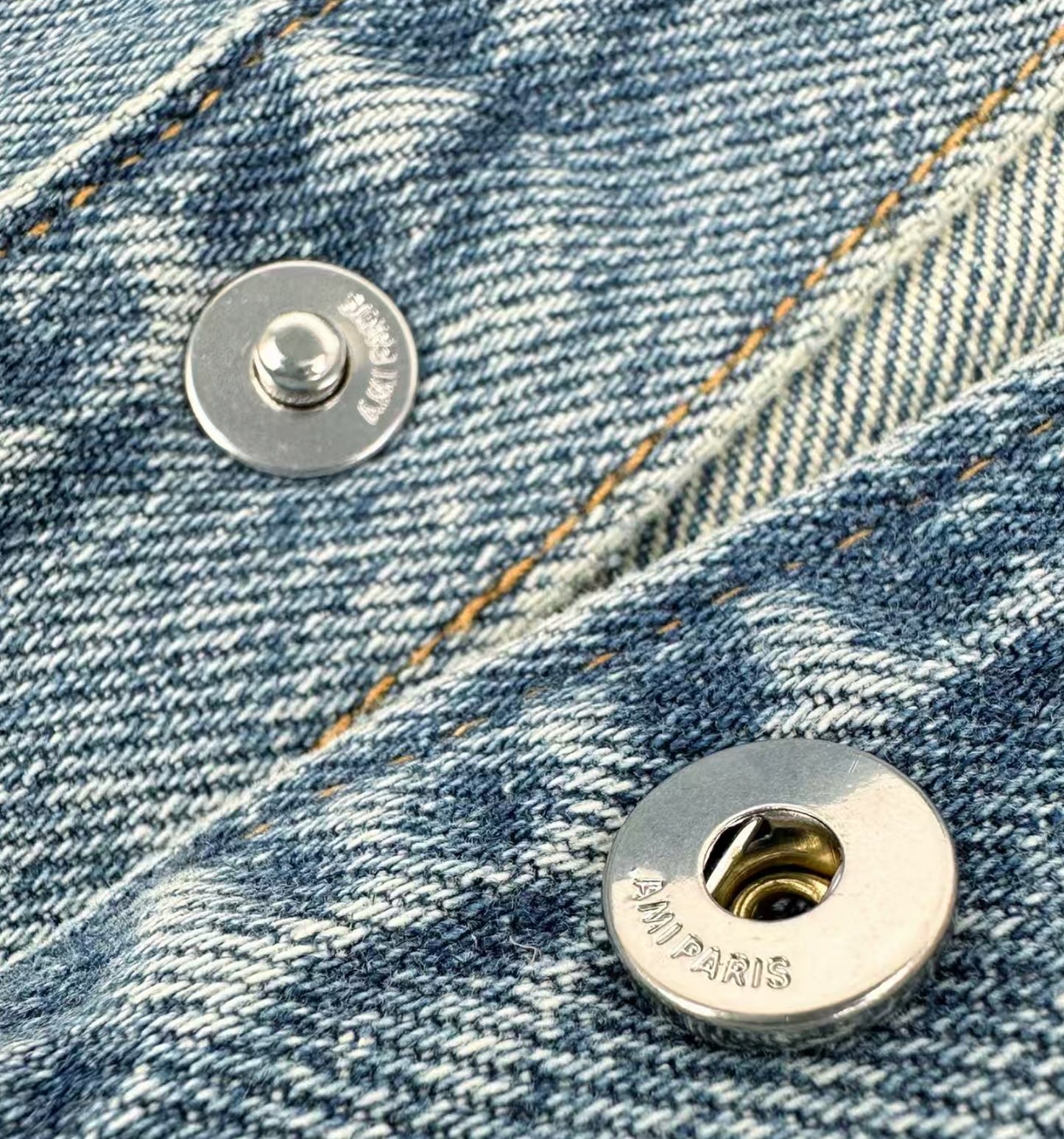 Ami Paris blue cotton denim overshirt