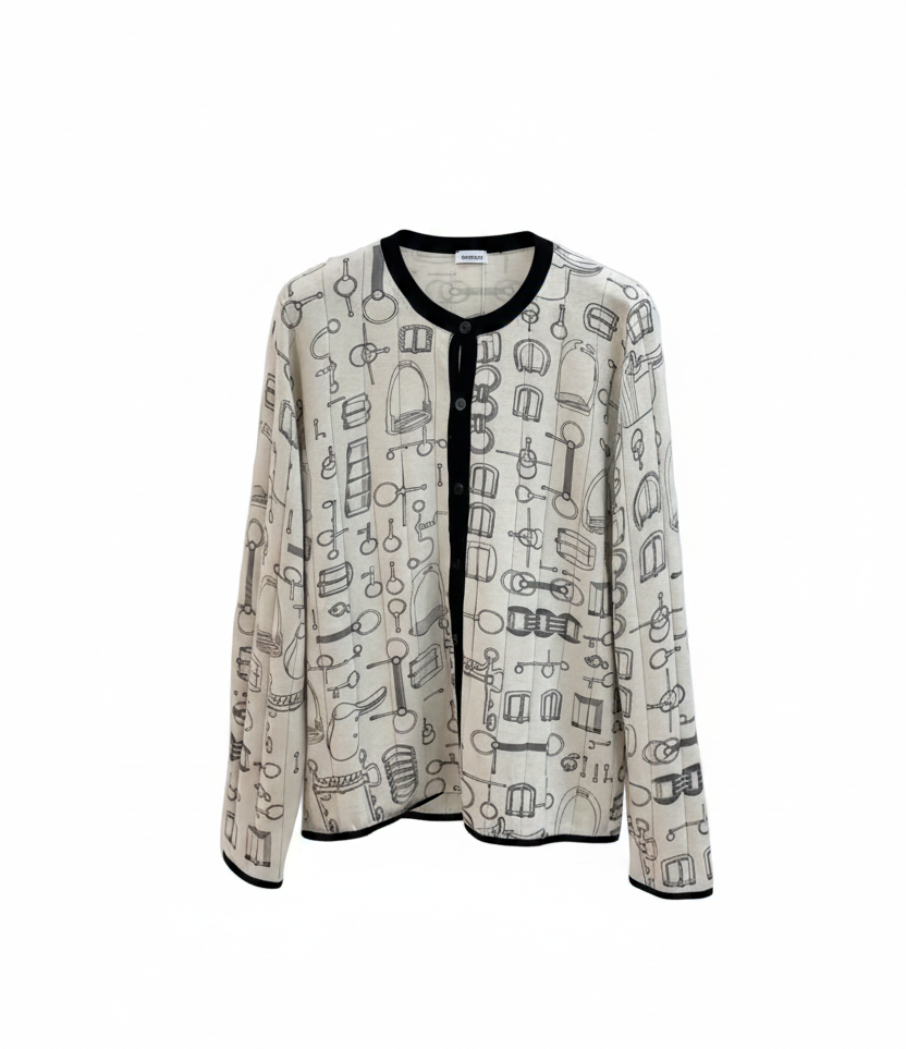 Hermès "Cahier du Colporteur" buttoned cardigan