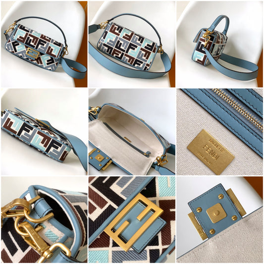 Fendi Baguette Multicolour Canvas Bag