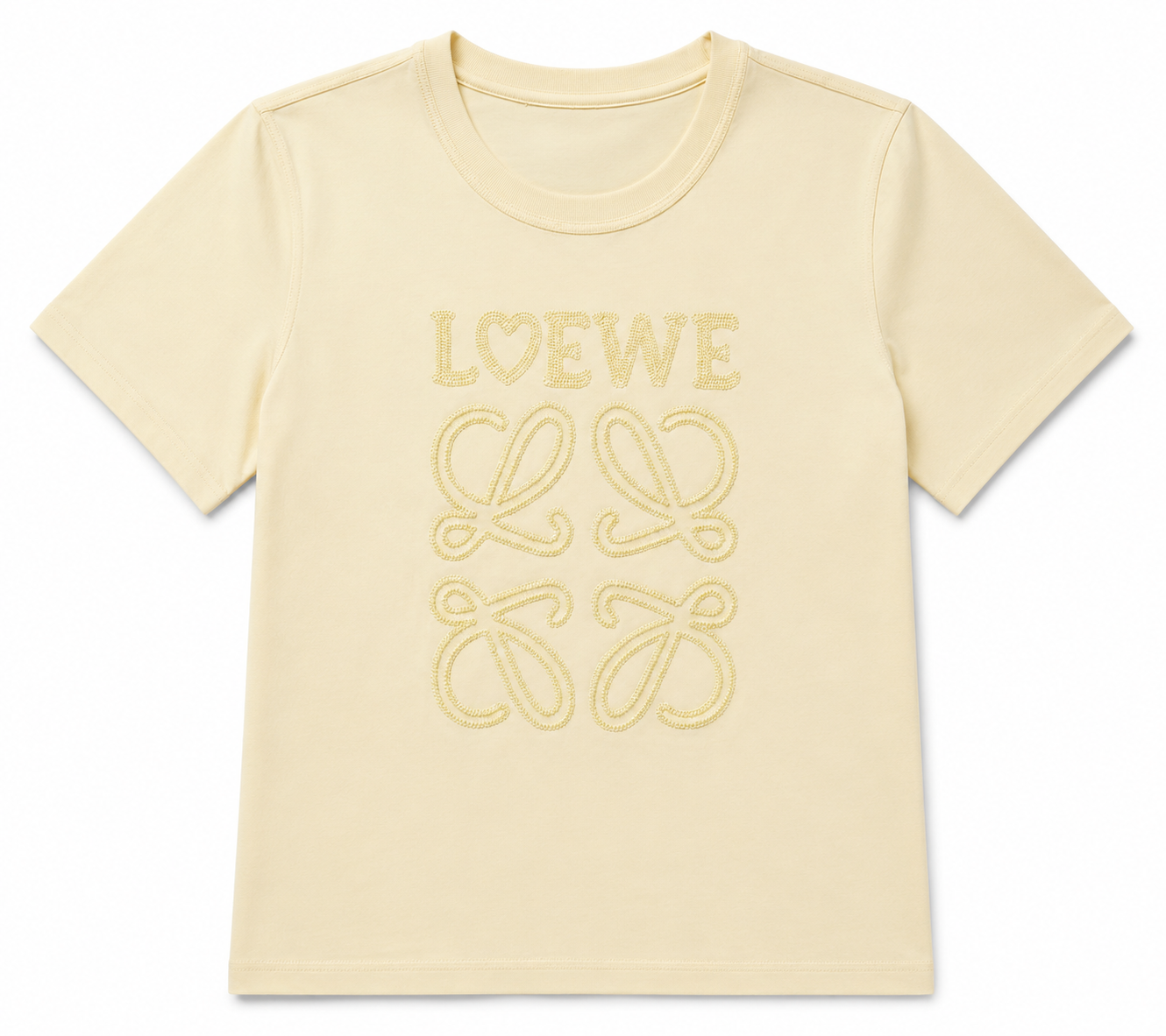 Light yellow LOEWE short-sleeve T-shirt