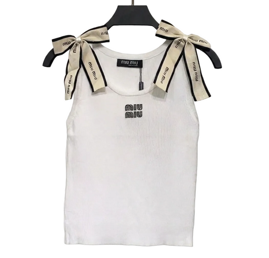 Miu Miu ribbed viscose tank top