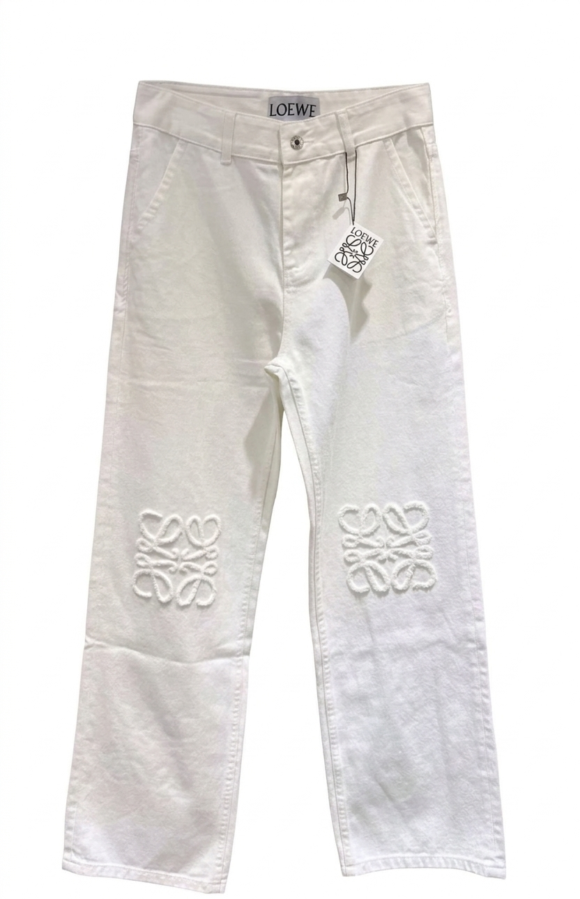 Loewe Anagram Baggy Jeans in Denim