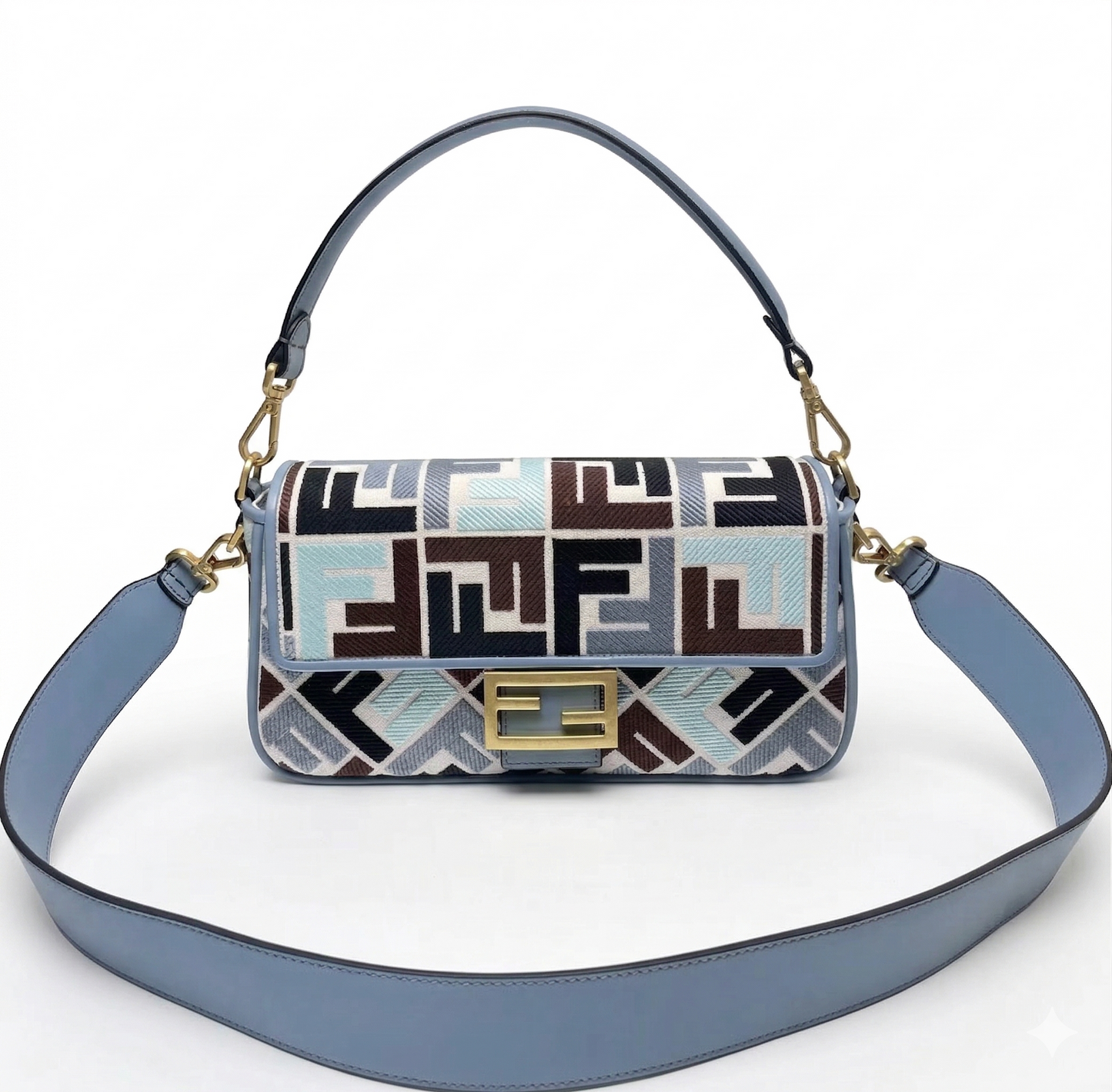 Fendi Baguette Multicolour Canvas Bag