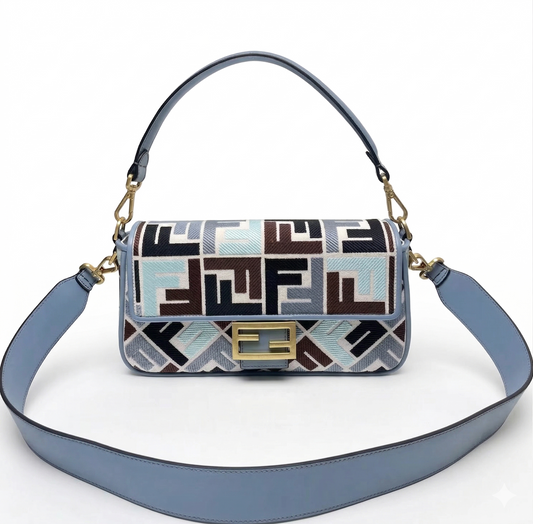 Fendi Baguette Multicolour Canvas Bag