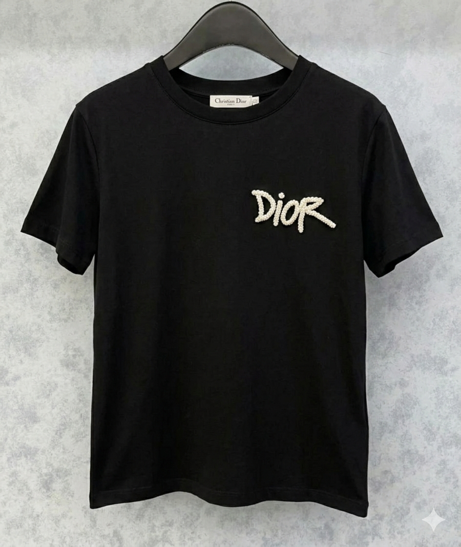 Dior Pearl-Embellished T-shirt