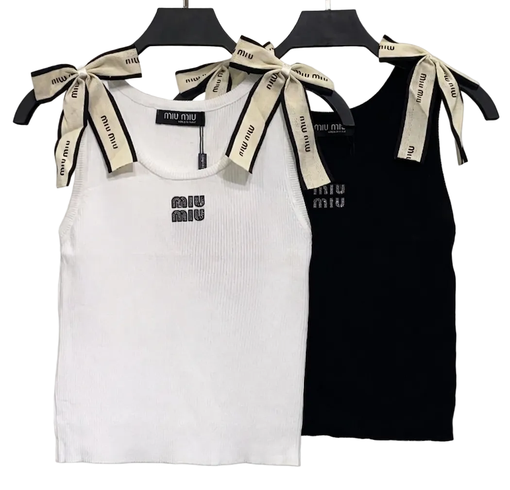 Miu Miu ribbed viscose tank top