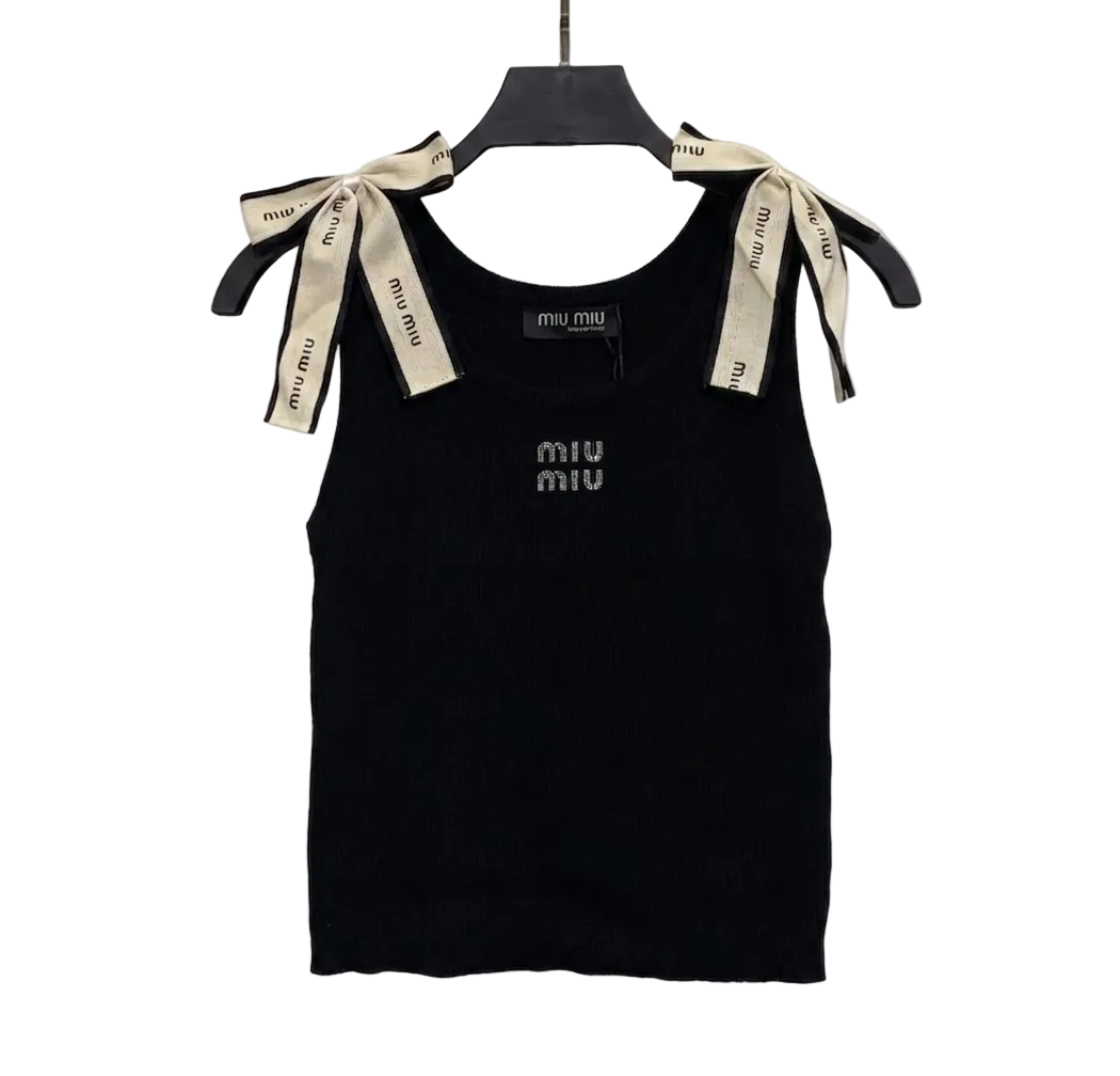 Miu Miu ribbed viscose tank top