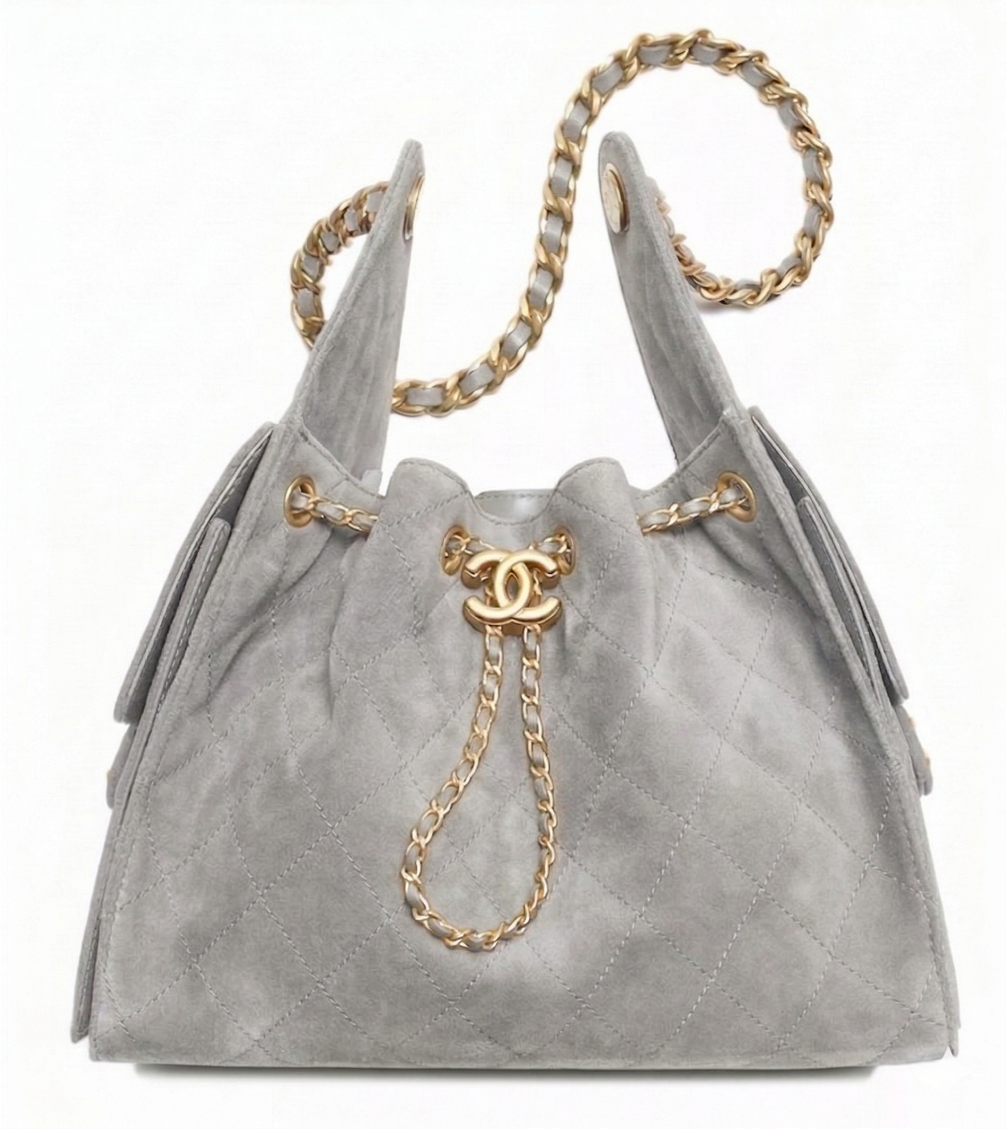 Chanel 25 Suede Quilted Small