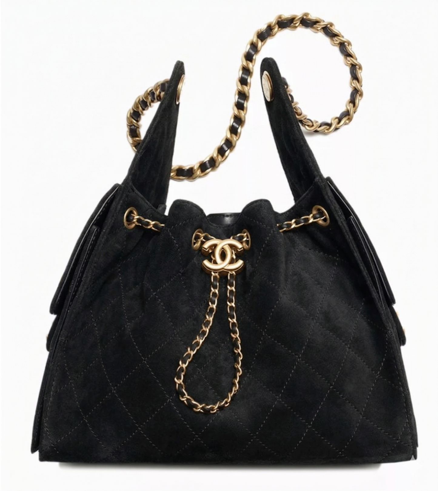Chanel 25 Suede Quilted Small