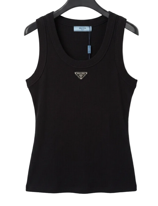 Prada ribbed-knit jersey tank top