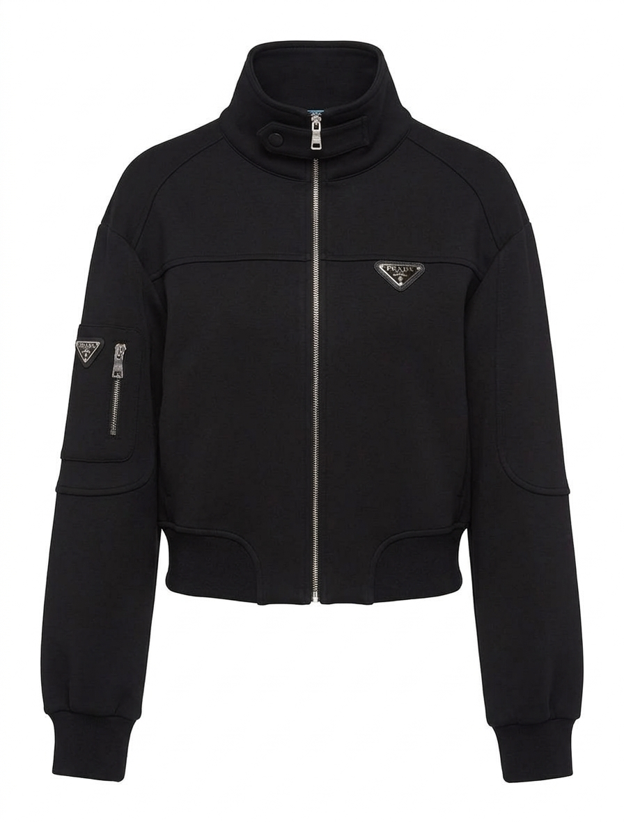 Prada Technical Cotton Full-Zip Blouson Jacket