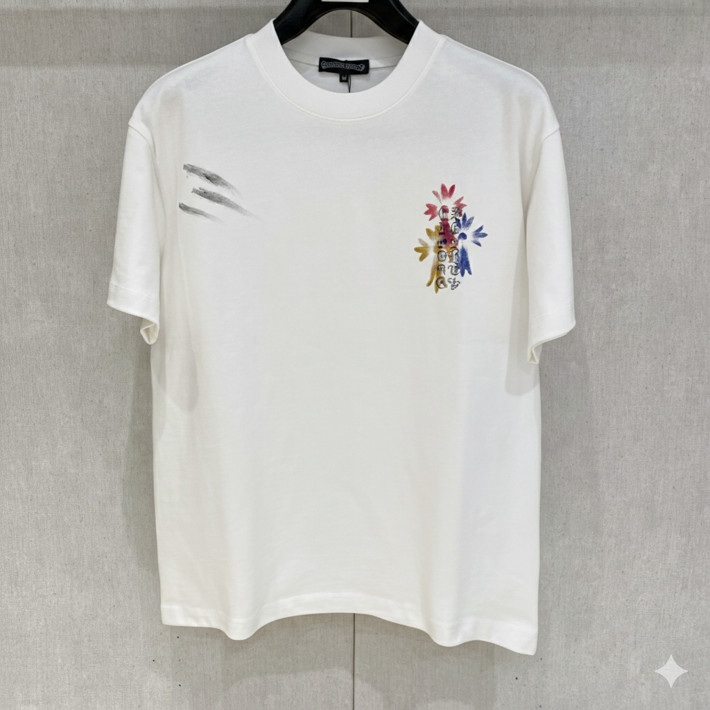 Chrome Hearts Multi Color Cross T-shirt.