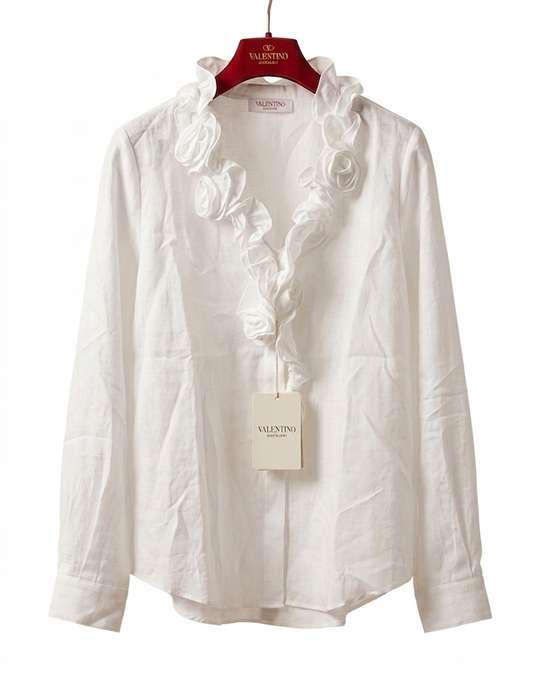Valentino ruffle-front blouse