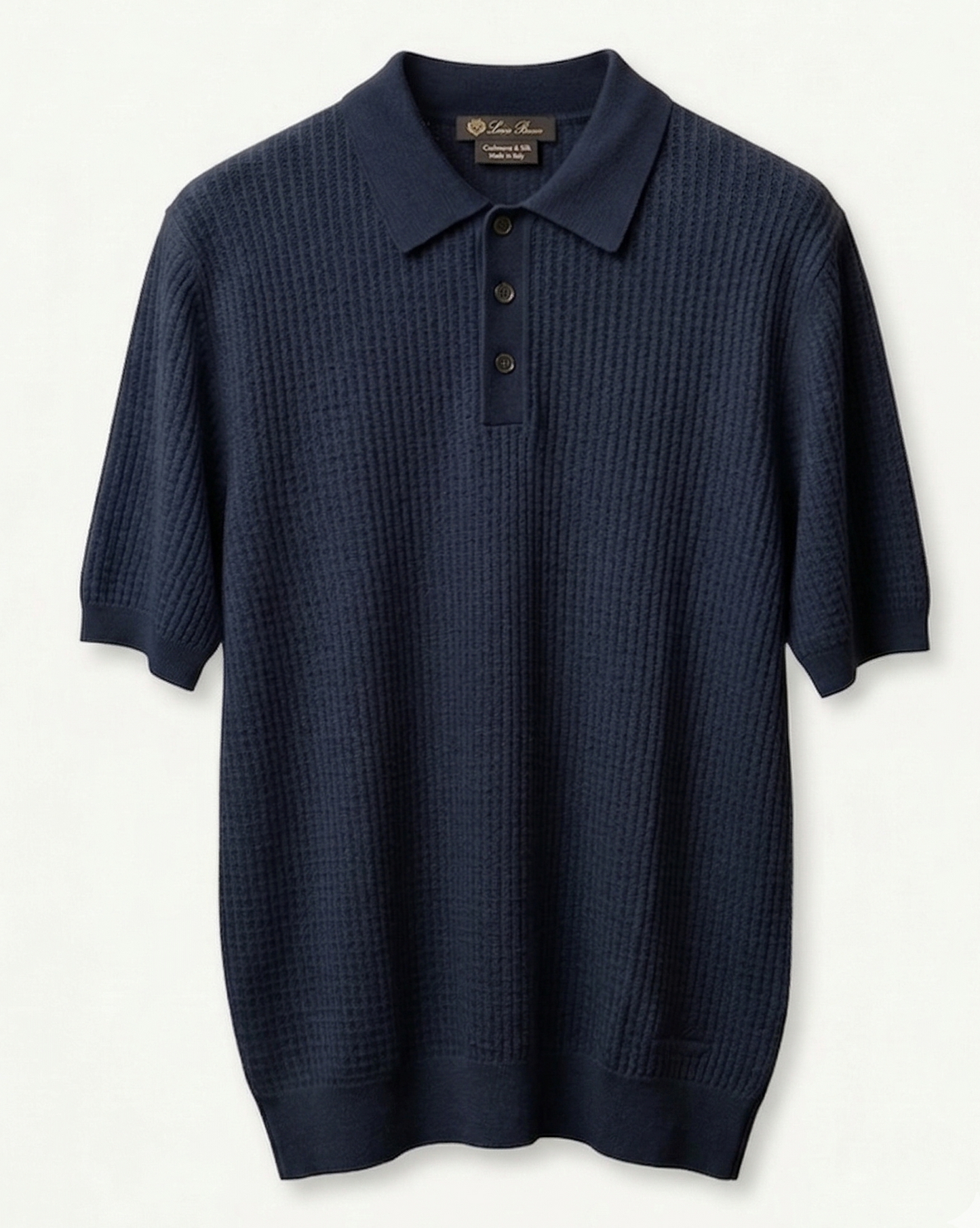 Loro Piana Slim-Fit Wool Waffle Polo Shirt