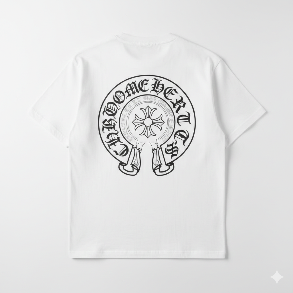 Chrome Hearts Horseshoe Logo Pocket T-Shirt.