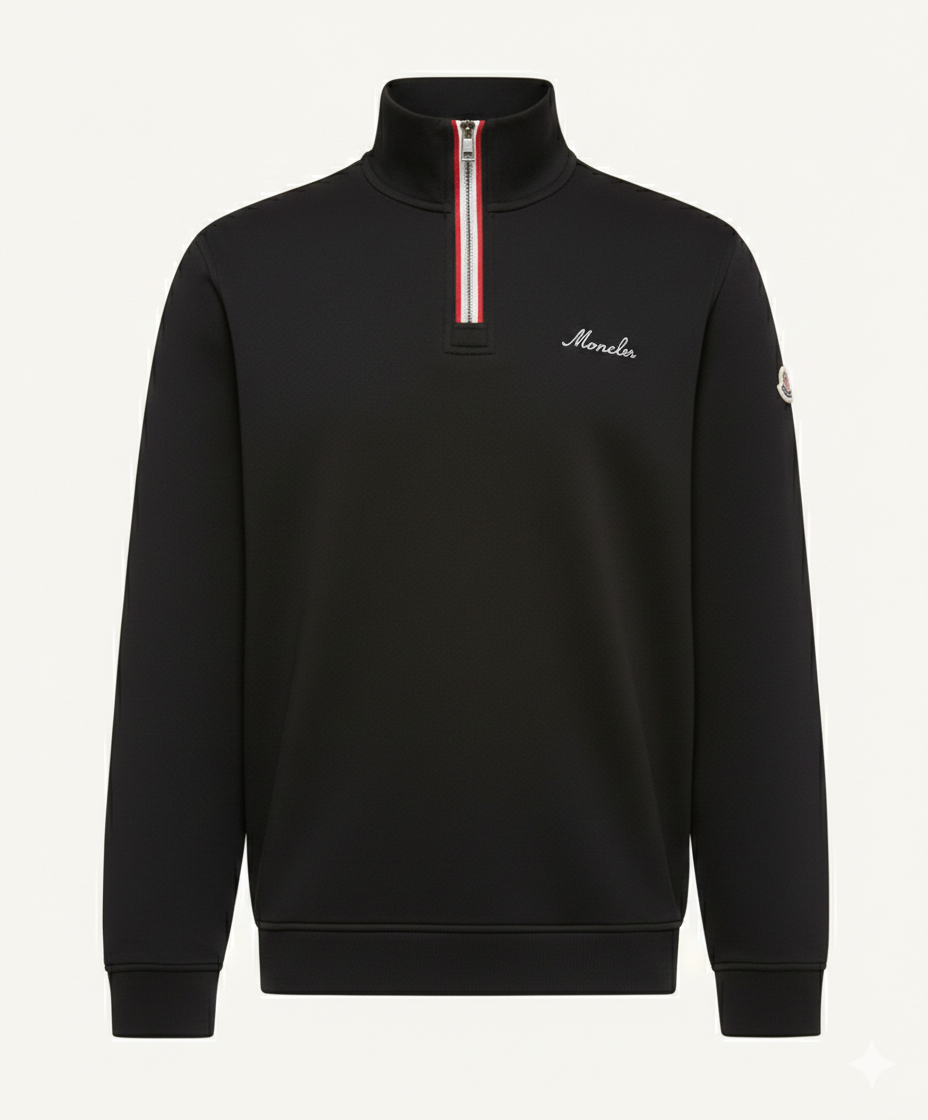 Moncler Embroidered Logo Turtleneck Sweatshirt