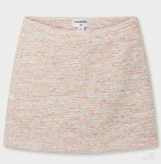 Chanel multicolour tweed mini skirt