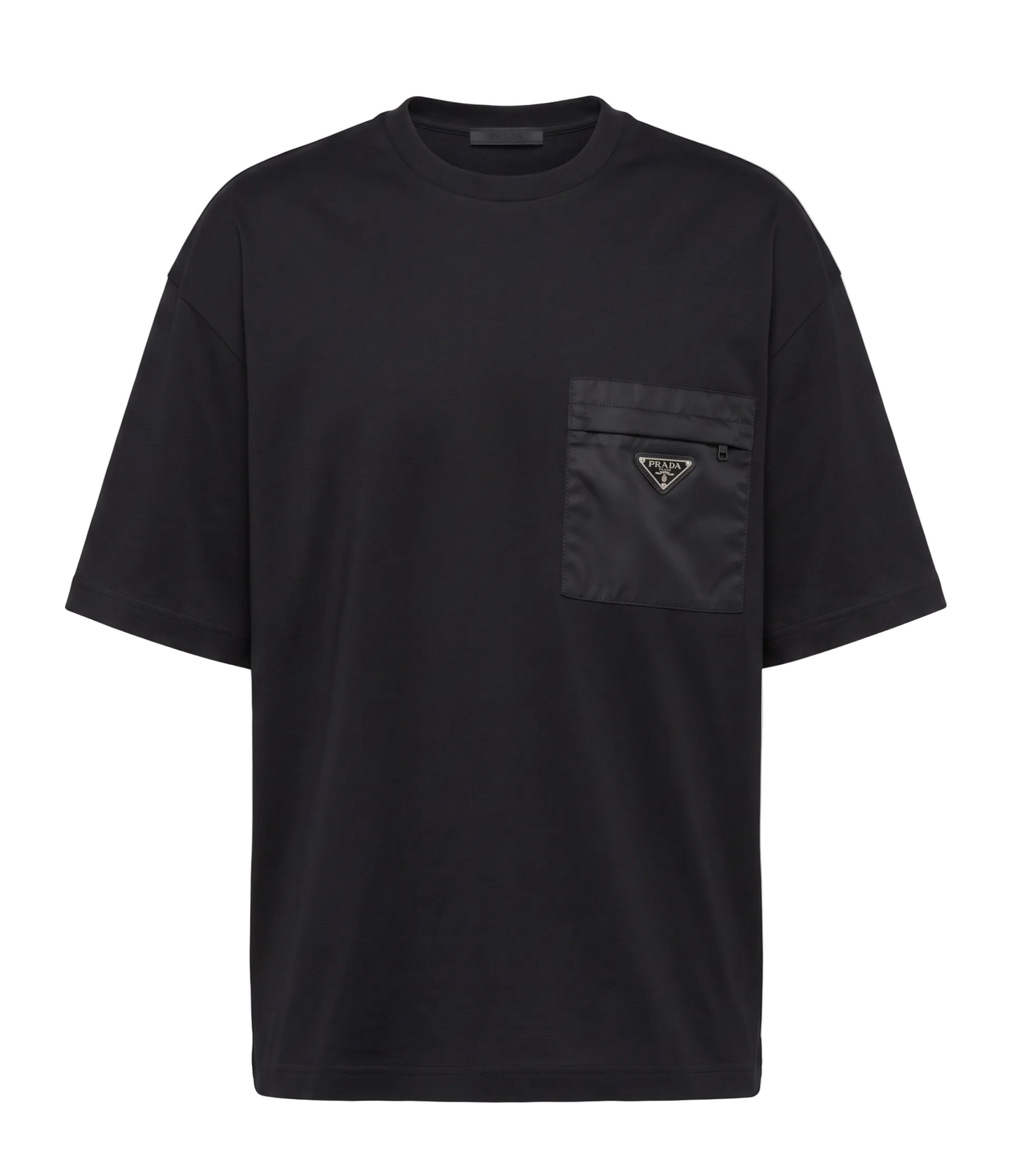 Prada Re-Nylon and jersey T-shirt