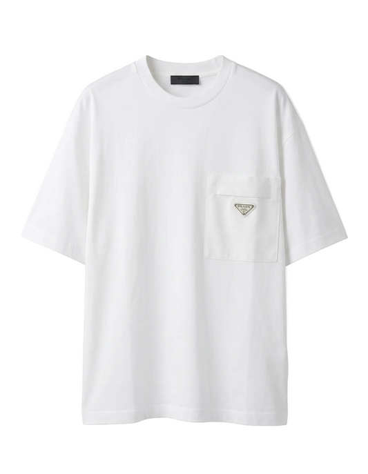Prada Re-Nylon and jersey T-shirt
