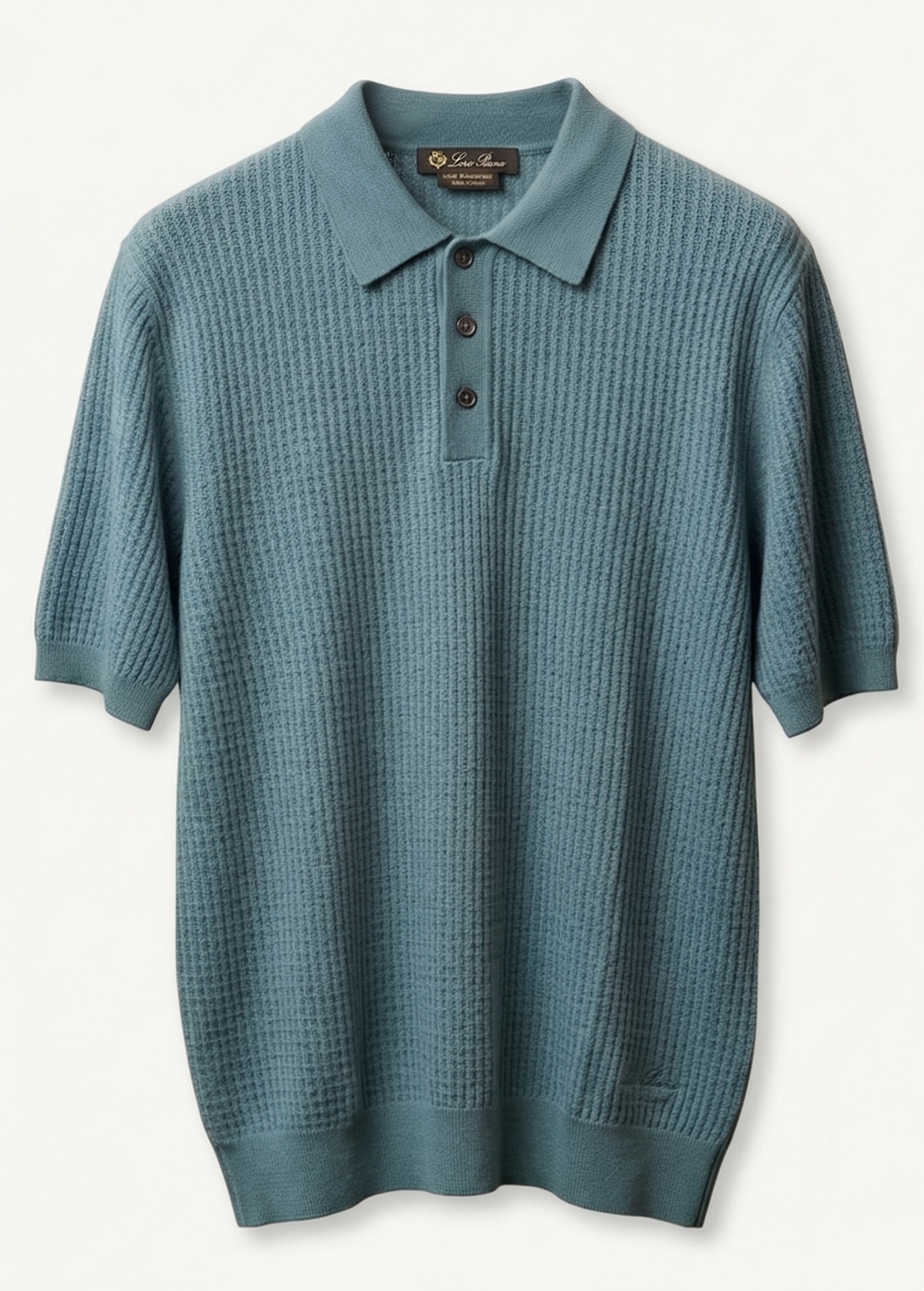 Loro Piana Slim-Fit Wool Waffle Polo Shirt