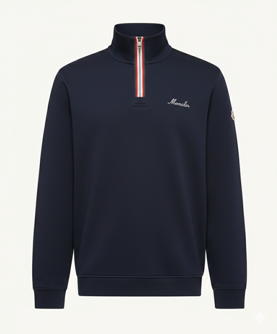 Moncler Embroidered Logo Turtleneck Sweatshirt
