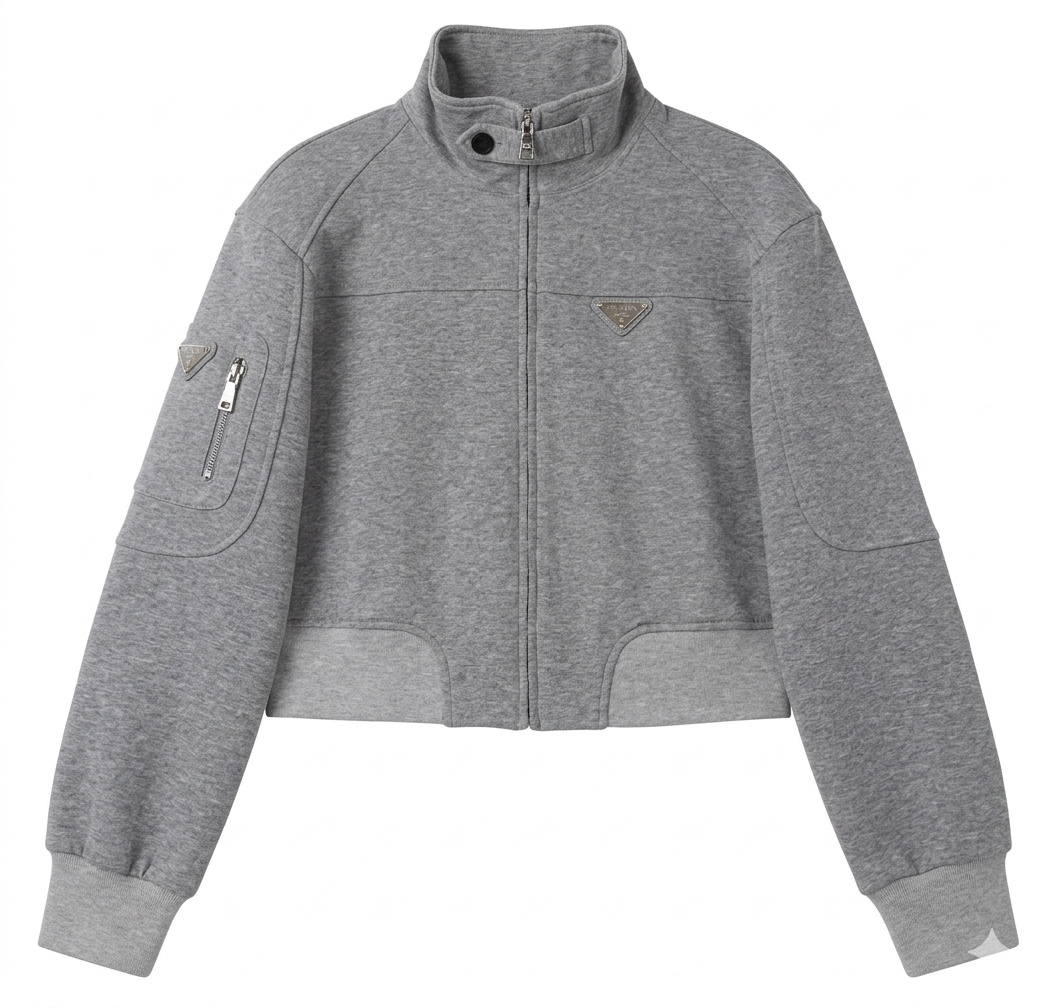 Prada Technical Cotton Full-Zip Blouson Jacket