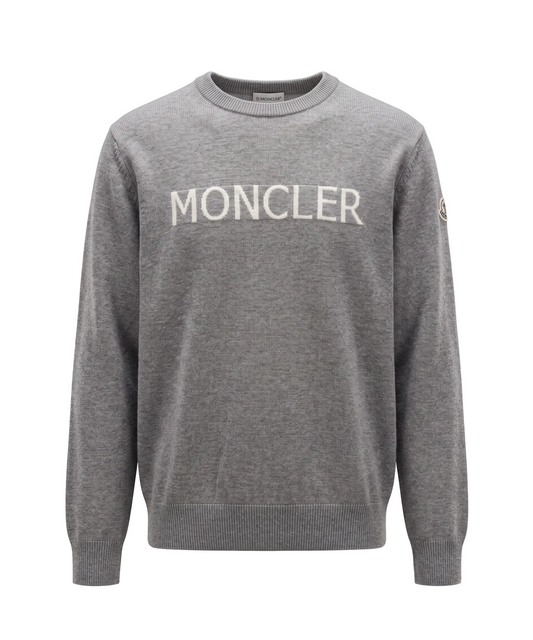 Moncler Logo-Print Wool Jumper