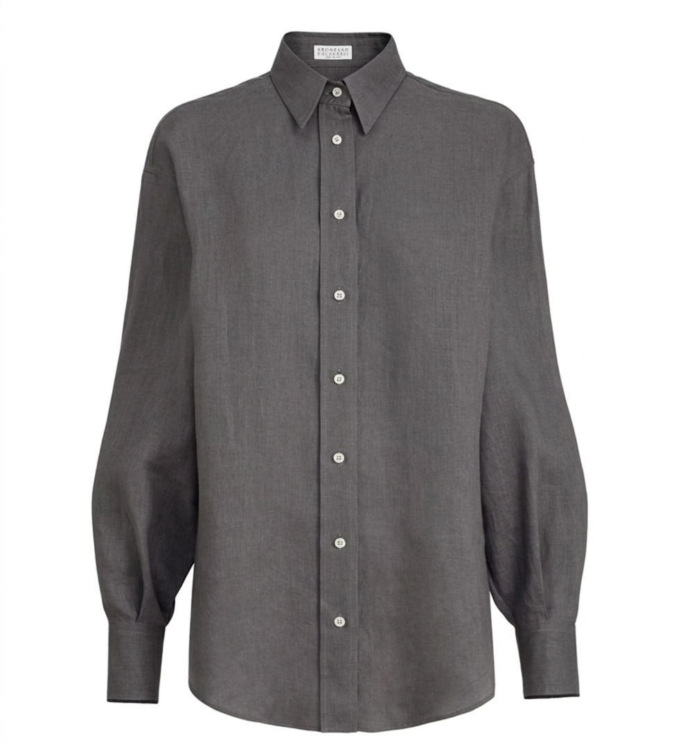 Brunello Monili Linen Shirt
