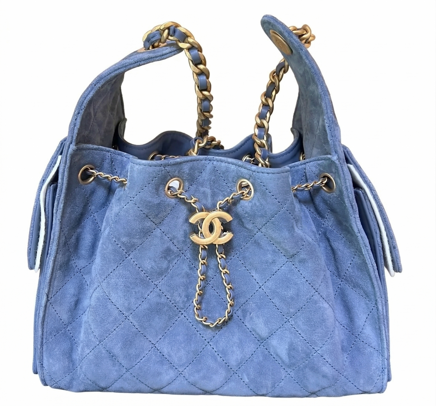 Chanel 25 Suede Quilted Small