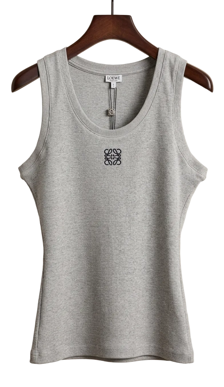Loewe Anagram-embroidered stretch-cotton tank