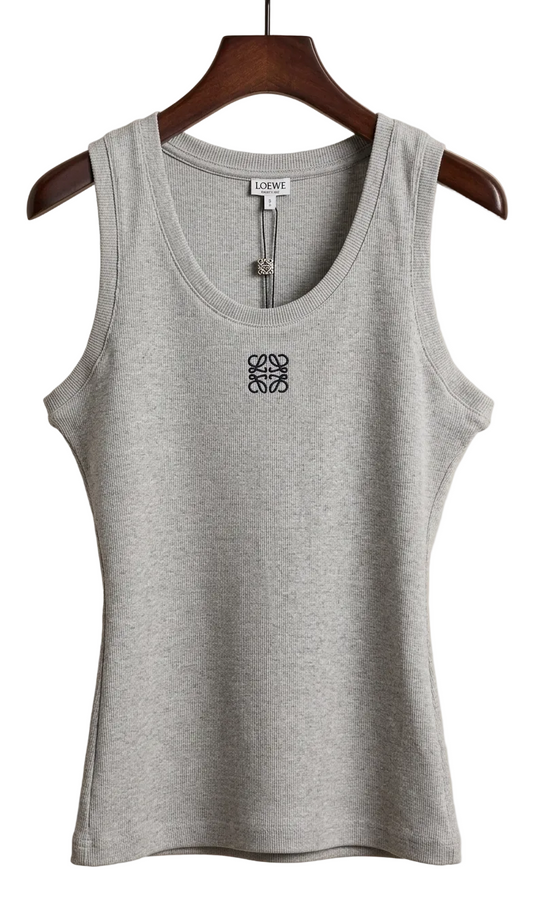 Loewe Anagram-embroidered stretch-cotton tank
