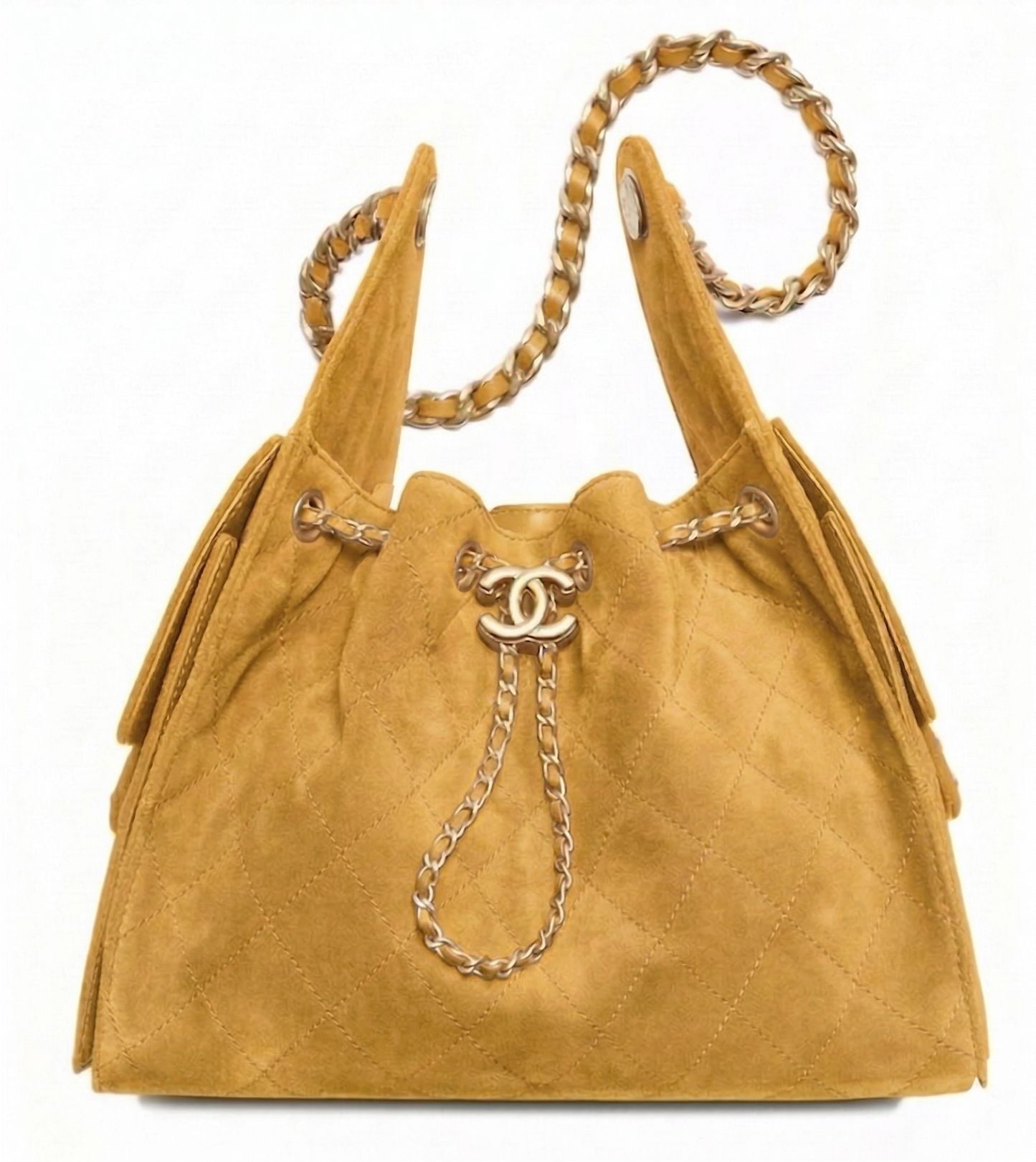 Chanel 25 Suede Quilted Small
