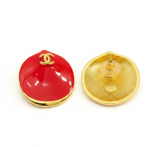 Chanel shell-inspired stud earrings