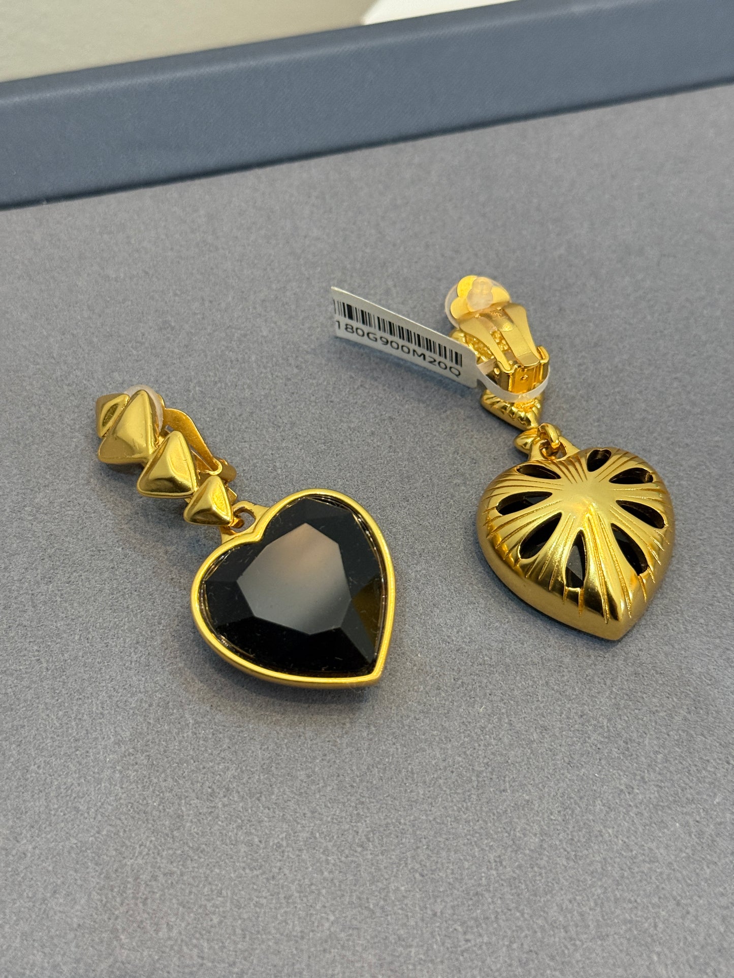 Vintage-style clip-on statement earrings