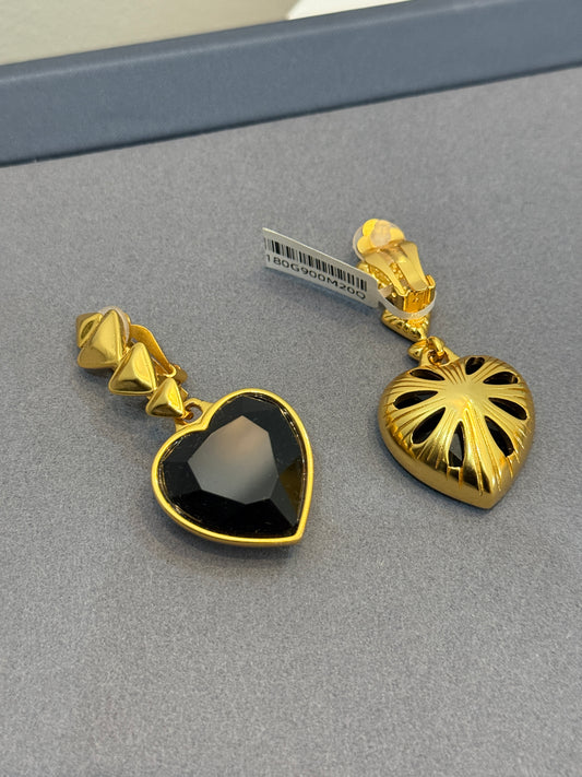 Vintage-style clip-on statement earrings