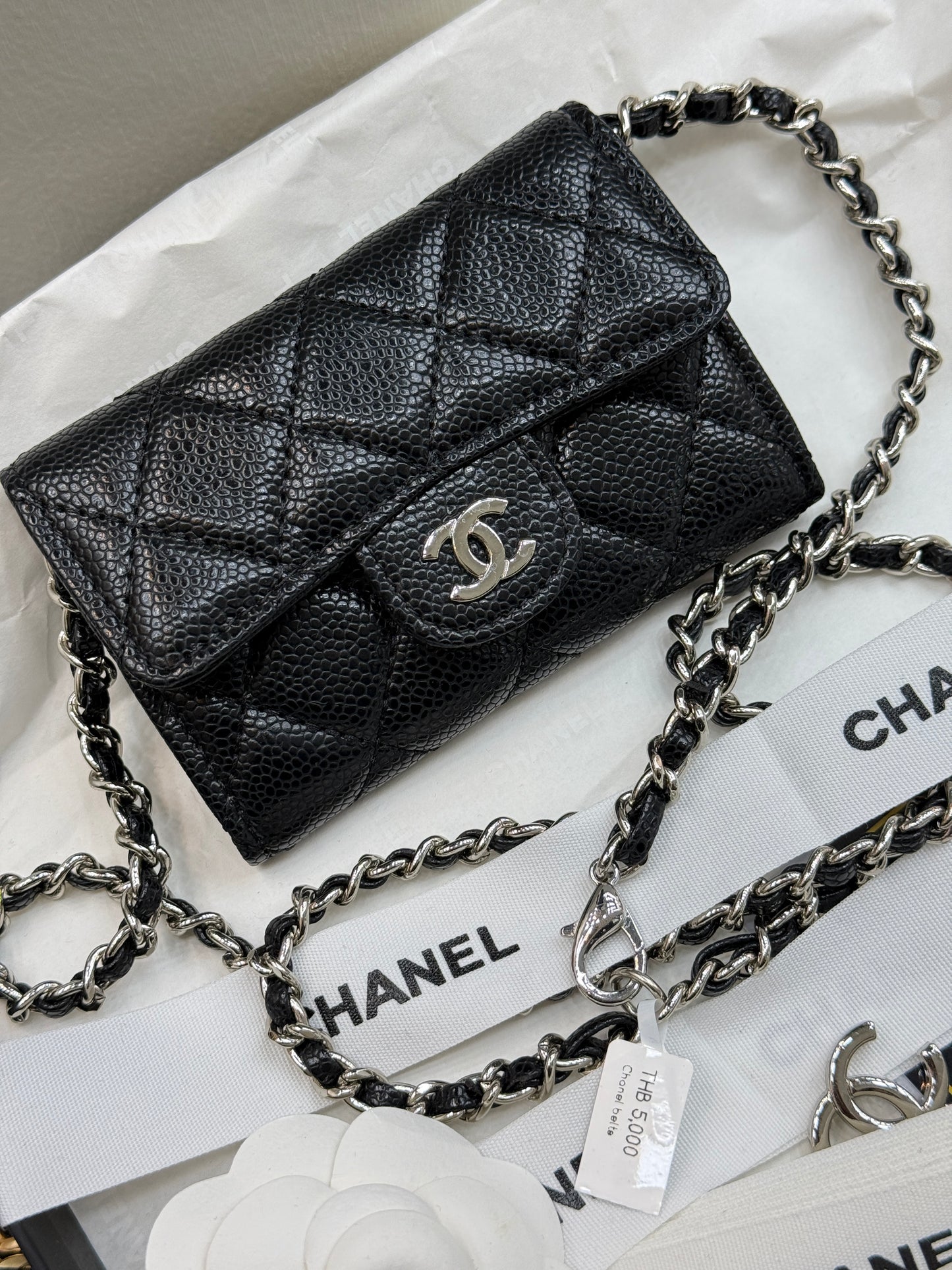 Chanel Classic Mini Flap Card Holder/ Wallet on Chain