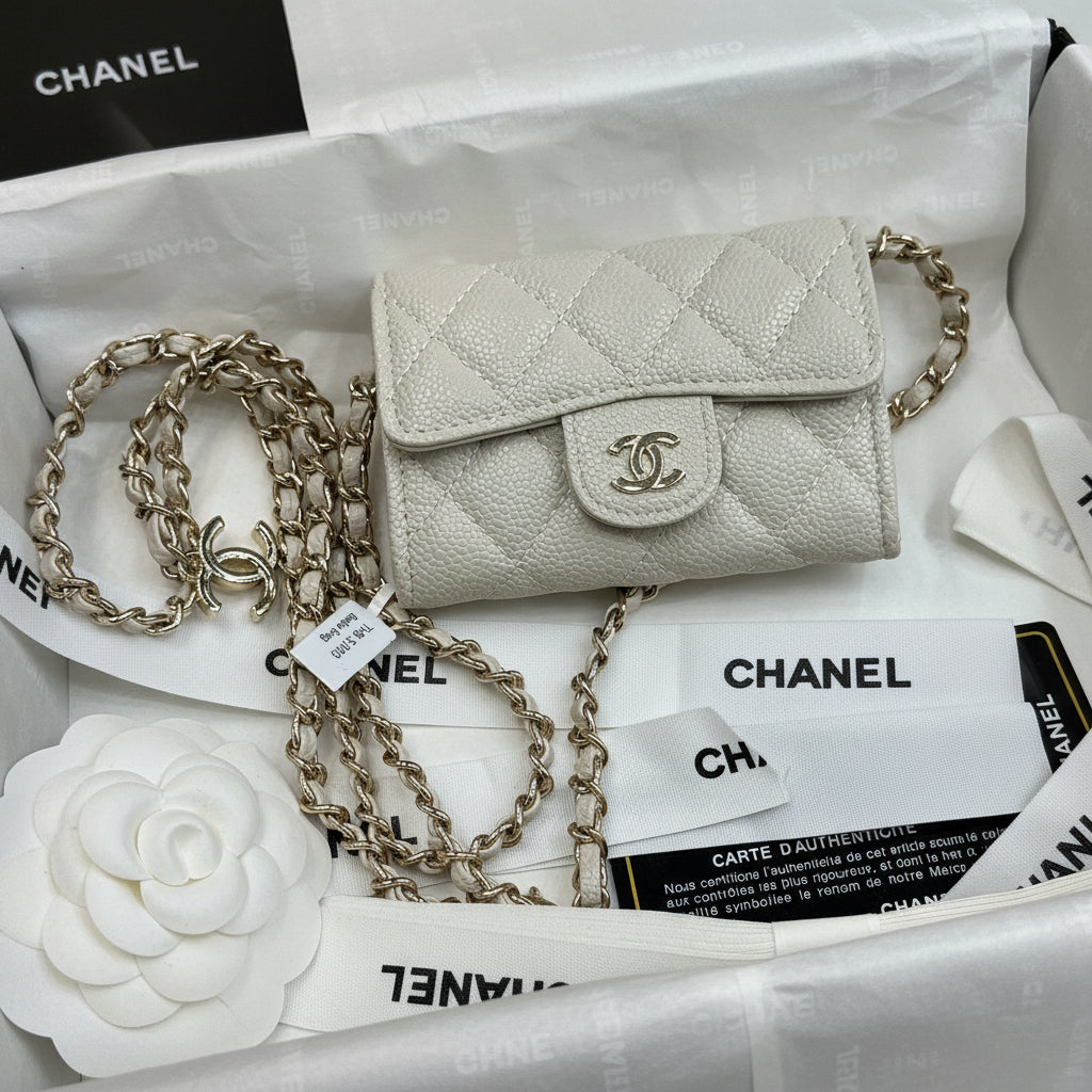 Chanel Classic Mini Flap Card Holder/ Wallet on Chain