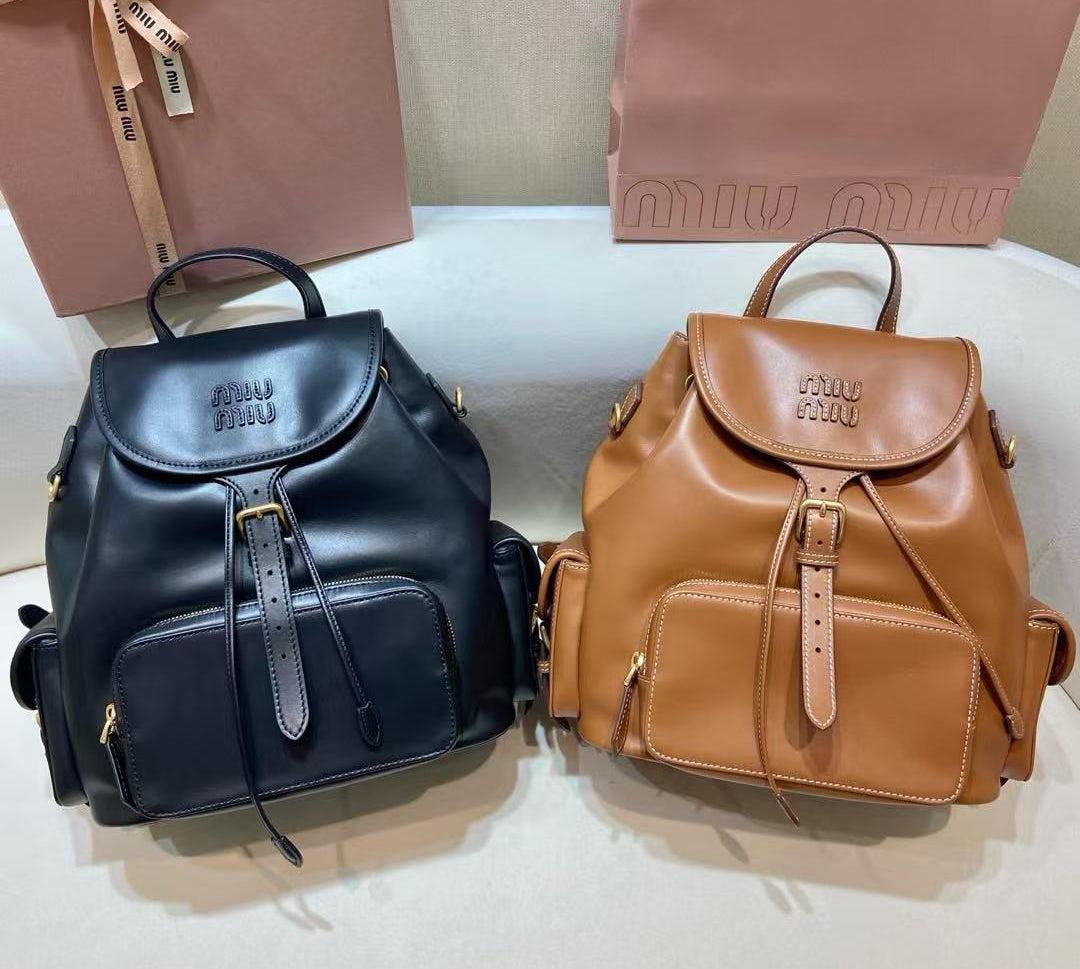 Miu Miu Large Leather Backpack