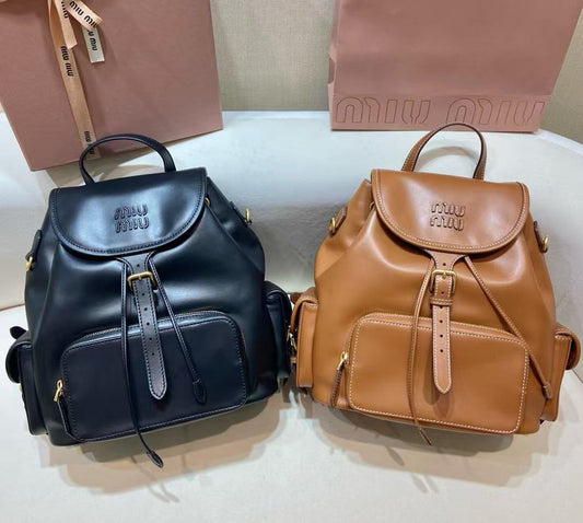 Miu Miu Large Leather Backpack