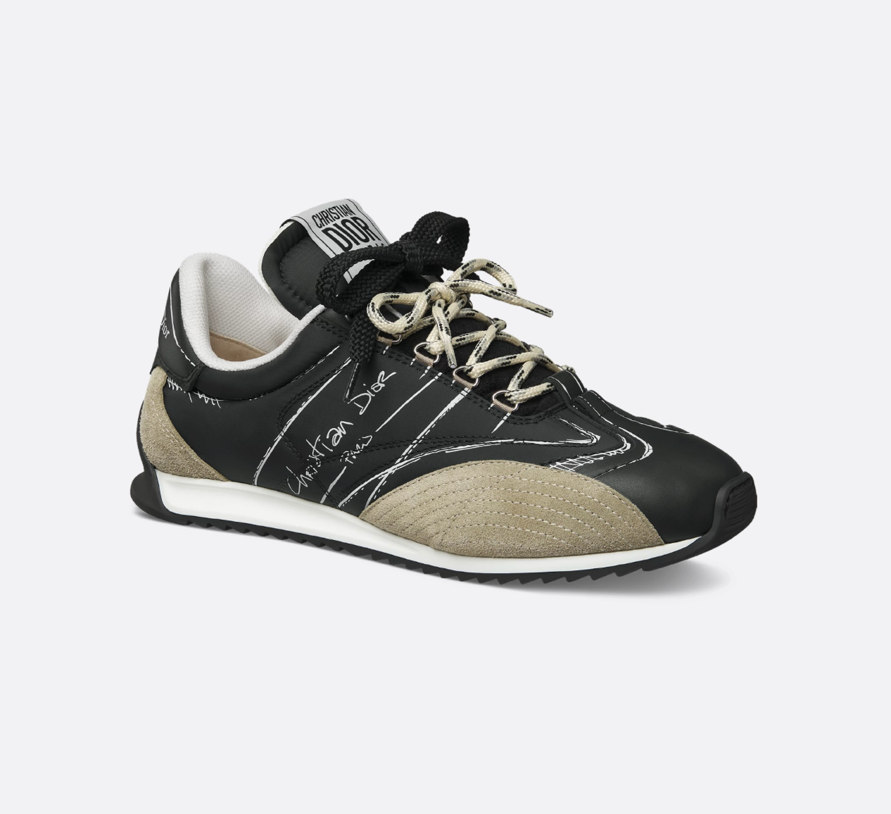 Dior D-Sketch Sneakers Black Nylon and Calfskin