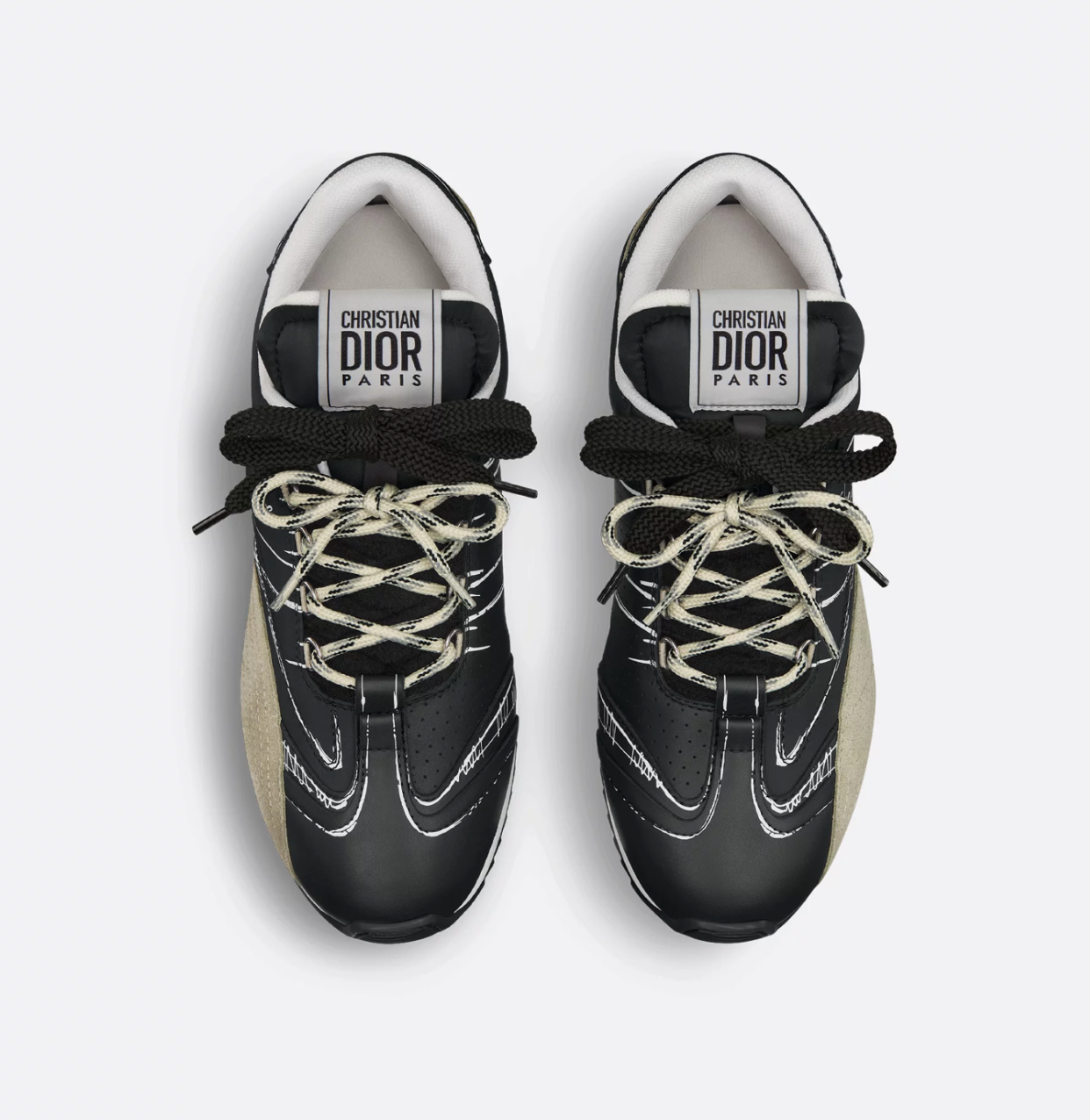Dior D-Sketch Sneakers Black Nylon and Calfskin