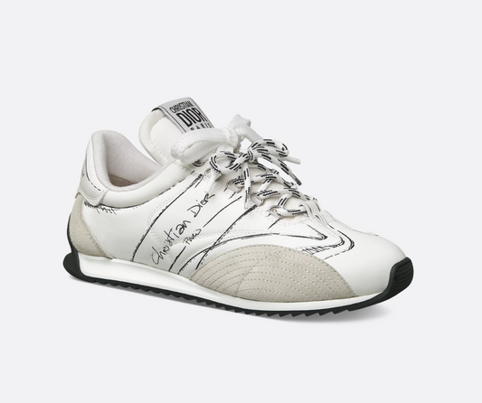 Dior D-Sketch Sneakers White Nylon and Calfskin