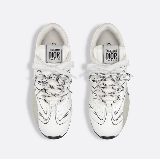 Dior D-Sketch Sneakers White Nylon and Calfskin