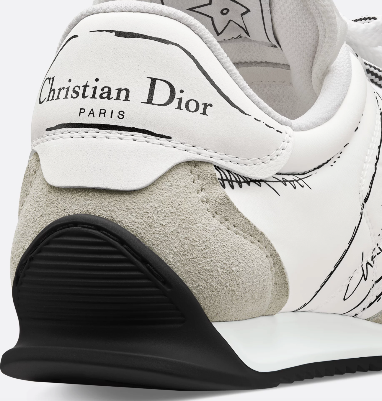 Dior D-Sketch Sneakers White Nylon and Calfskin