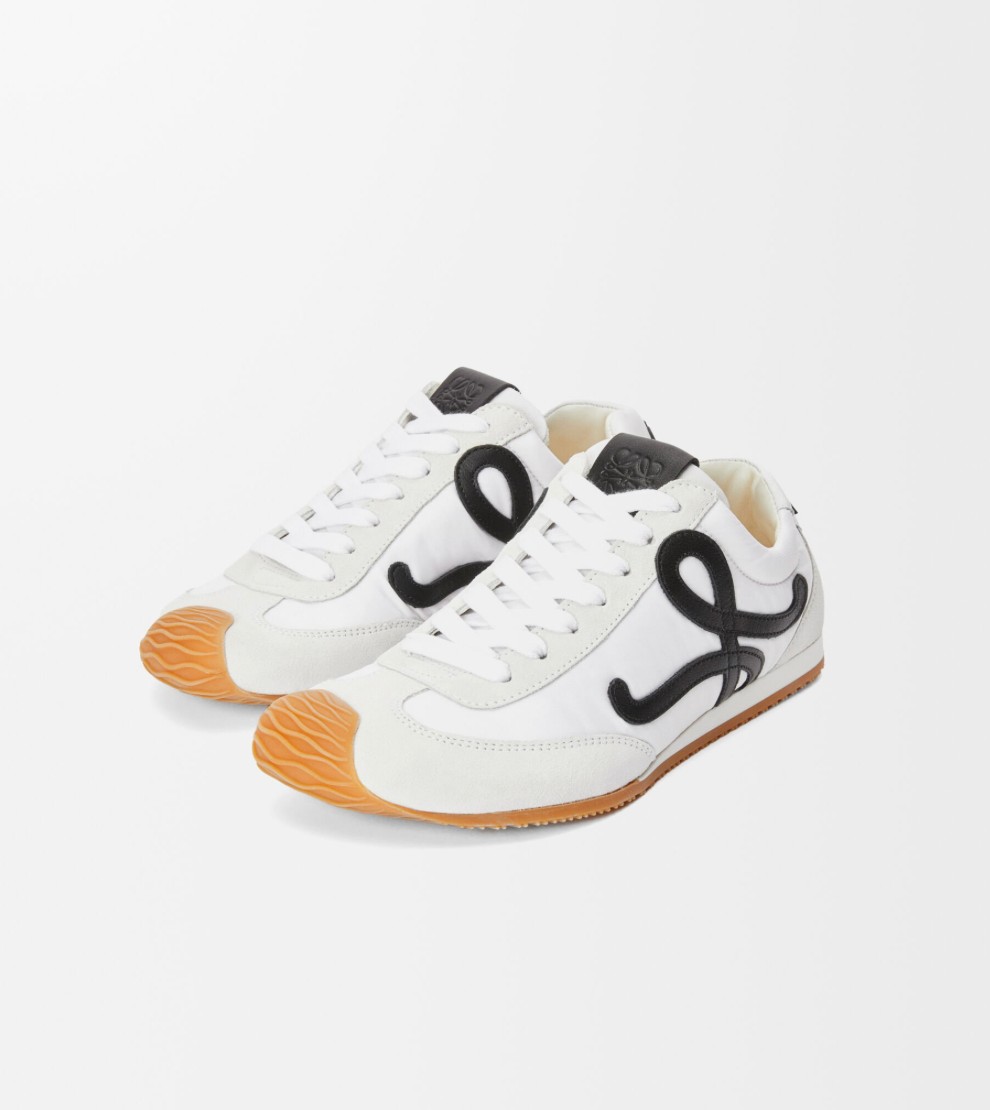 Loewe Ballet Runner 2.0 Sneakers White Nylon and Calfskin