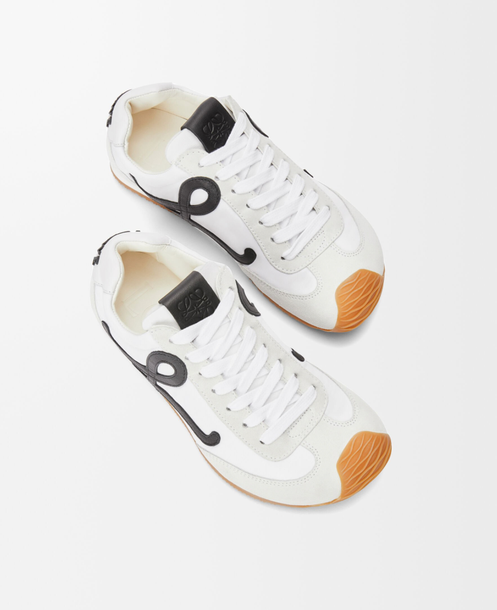 Loewe Ballet Runner 2.0 Sneakers White Nylon and Calfskin