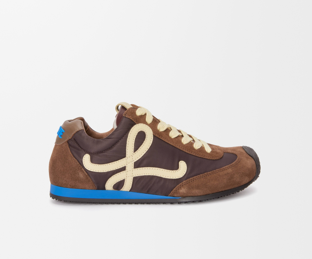 Loewe Ballet Runner 2.0 Sneakers Brown Nylon and Calfskin